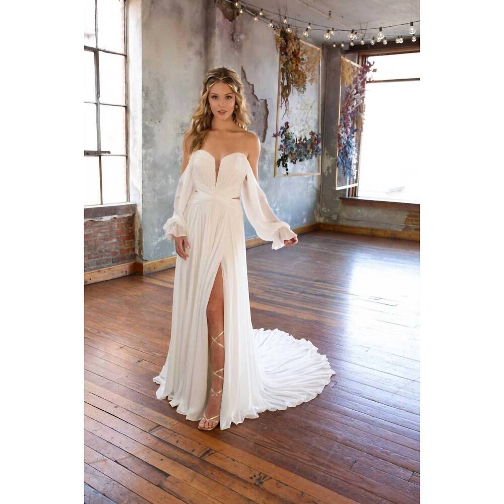 NEW ALL WHO WANDER camryn gown in shades of ivory